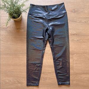 ZYIA MIDNIGHT BLUE SPARKLE ATHLETIC LEGGINGS LIKE NEW SIZE 12